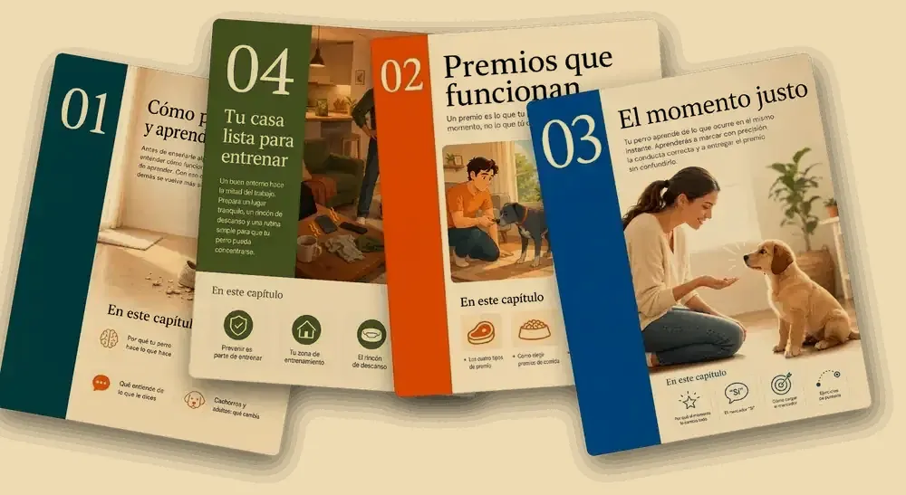 Aperturas de capítulo: cómo aprende, premios que funcionan, el momento justo y tu casa lista para entrenar